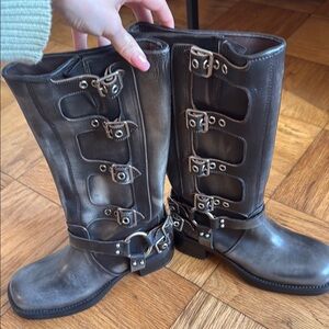 Steve Madden Gray Combat Boots